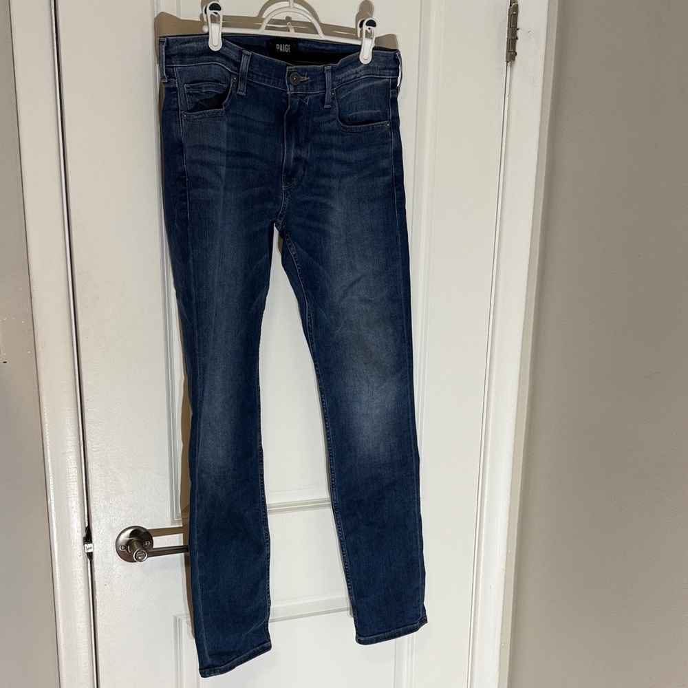 PAIGE Men's Dark Blue Slim Jeans